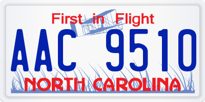 NC license plate AAC9510