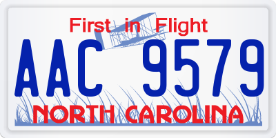 NC license plate AAC9579