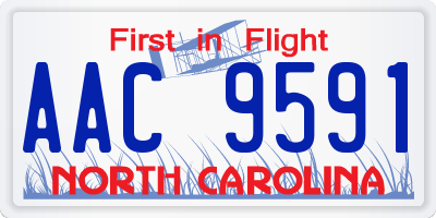 NC license plate AAC9591
