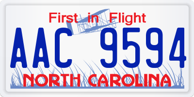 NC license plate AAC9594