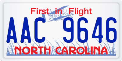 NC license plate AAC9646