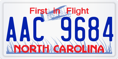 NC license plate AAC9684