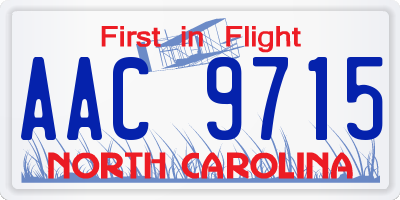 NC license plate AAC9715