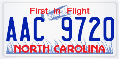 NC license plate AAC9720