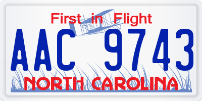 NC license plate AAC9743