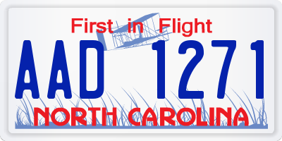 NC license plate AAD1271