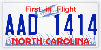 NC license plate AAD1414