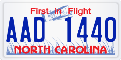 NC license plate AAD1440