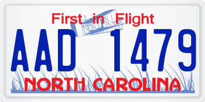 NC license plate AAD1479