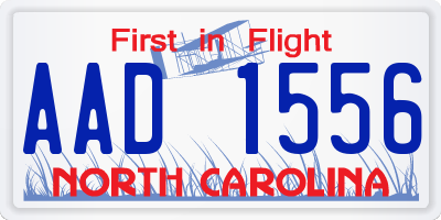 NC license plate AAD1556