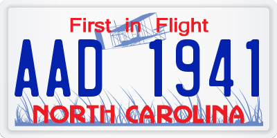 NC license plate AAD1941