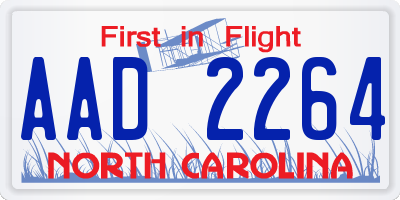 NC license plate AAD2264