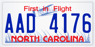 NC license plate AAD4176