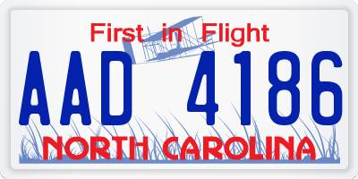 NC license plate AAD4186