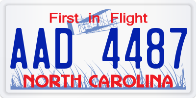 NC license plate AAD4487