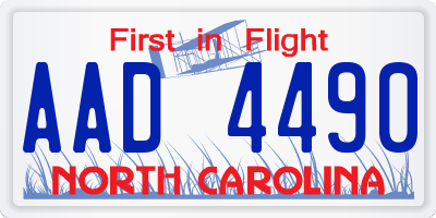 NC license plate AAD4490