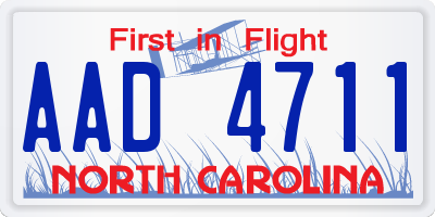 NC license plate AAD4711