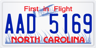 NC license plate AAD5169