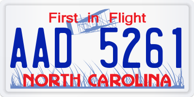 NC license plate AAD5261