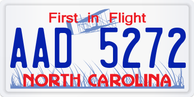 NC license plate AAD5272