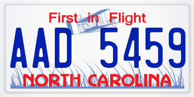 NC license plate AAD5459