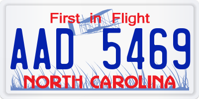 NC license plate AAD5469