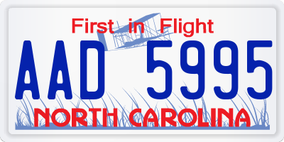 NC license plate AAD5995