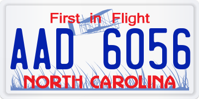 NC license plate AAD6056