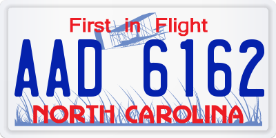 NC license plate AAD6162