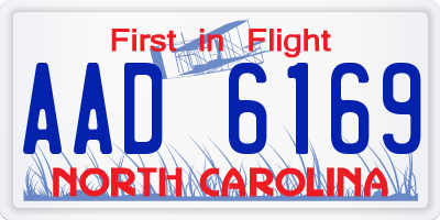 NC license plate AAD6169