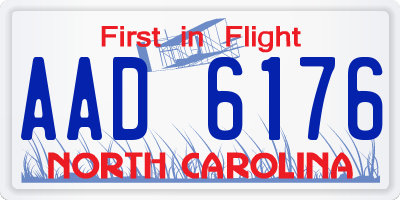 NC license plate AAD6176