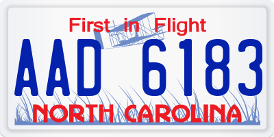 NC license plate AAD6183