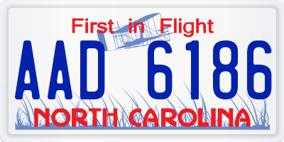 NC license plate AAD6186