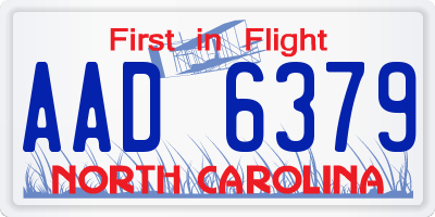 NC license plate AAD6379