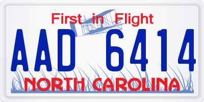 NC license plate AAD6414