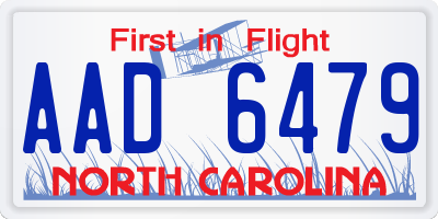 NC license plate AAD6479