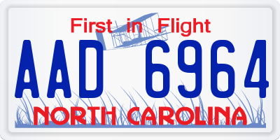 NC license plate AAD6964