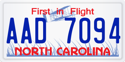 NC license plate AAD7094