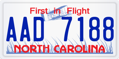 NC license plate AAD7188