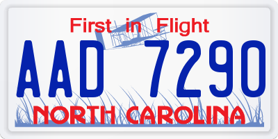 NC license plate AAD7290