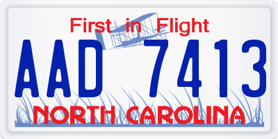 NC license plate AAD7413