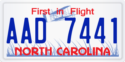 NC license plate AAD7441