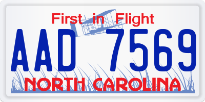 NC license plate AAD7569