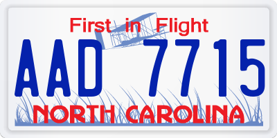 NC license plate AAD7715