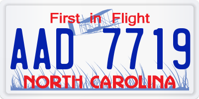 NC license plate AAD7719