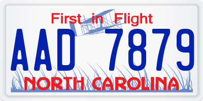 NC license plate AAD7879