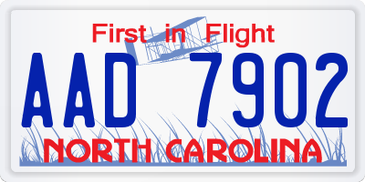 NC license plate AAD7902