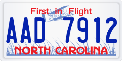 NC license plate AAD7912