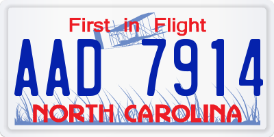 NC license plate AAD7914
