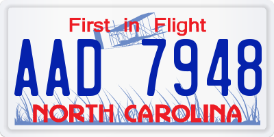 NC license plate AAD7948